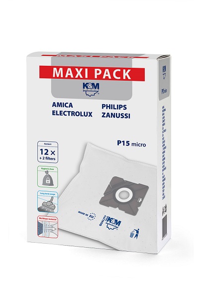 Maisi putekļu sūcējam PHILIPS; CONCEPT; SENCOR; ZANUSSI KM-P15-MX (12 gab.)