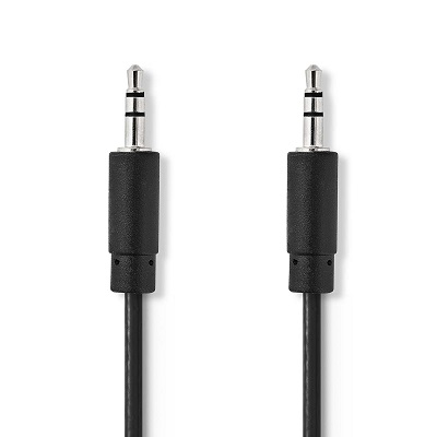 Stereo audio 3,5mm - 3,5mm kabelis 1 m NEDIS CAGB22000BK10